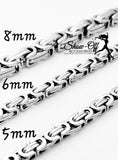 MEN'S STAINLESS STEEL LINK BRACELET - (3 SIZES)
